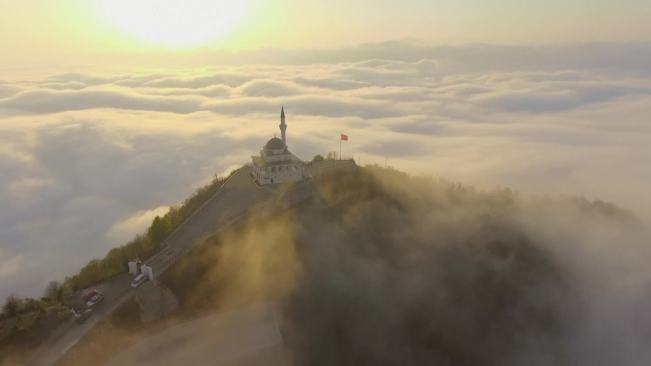 Download Stock Video Mosque Above The Cloud Animated Wallpaper