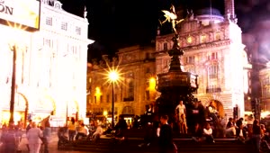Download Stock Video Monument In A Plaza At Nigh Animated Wallpaper