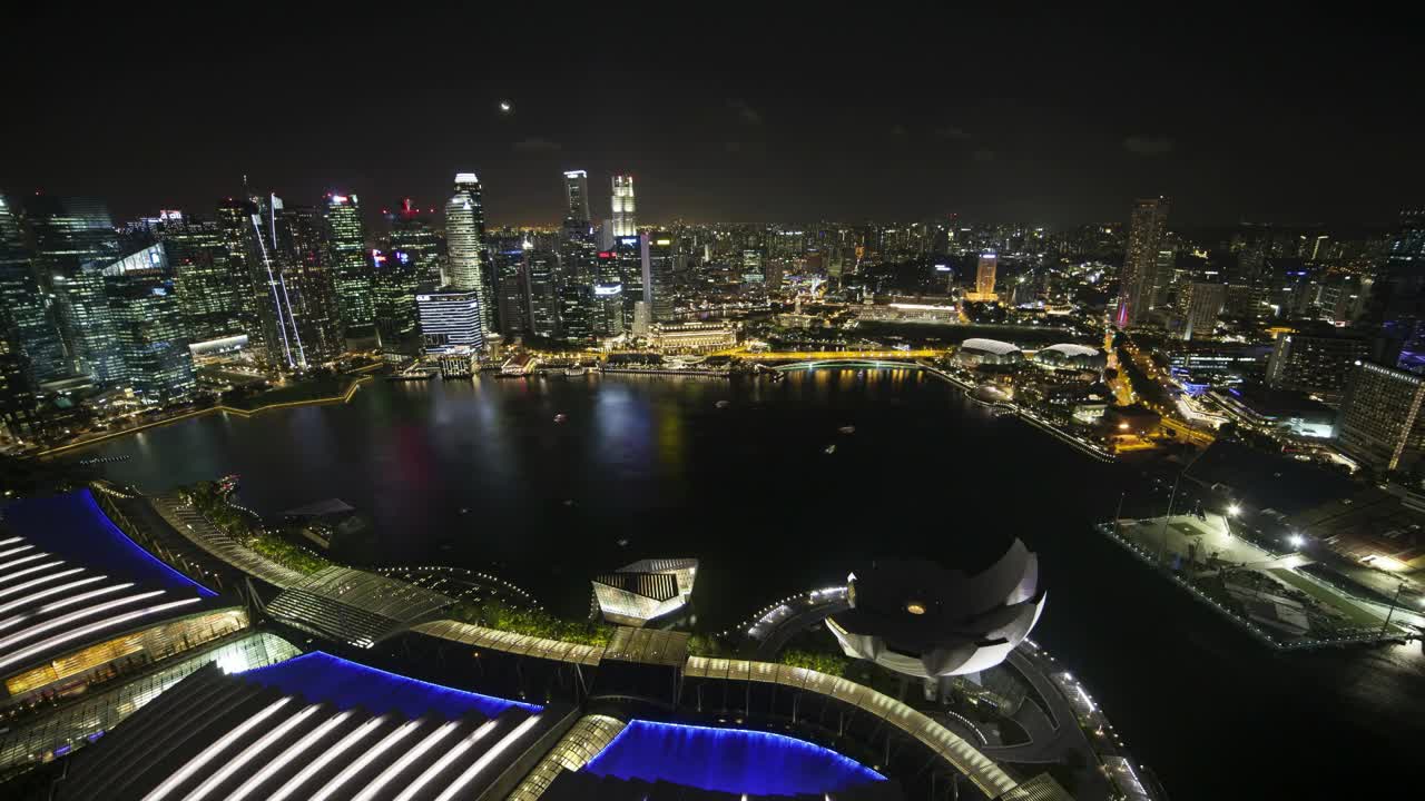 Download Stock Video Modern City From The Air At Nigh Animated Wallpaper