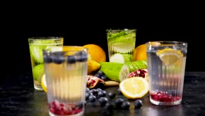 Download Stock Video Mixed Fruit Drinks On A Tabl Animated Wallpaper