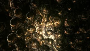 Download Stock Video Metallic Skulls In The Walls Of A Tunne Animated Wallpaper