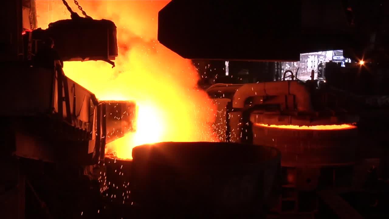 Download Stock Video Metal Furnace In The Factor Animated Wallpaper