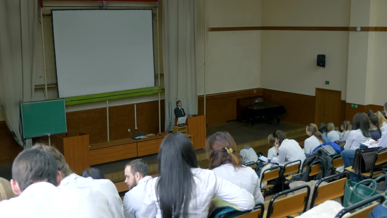 Download Stock Video Medical Lecture At A Universit Animated Wallpaper