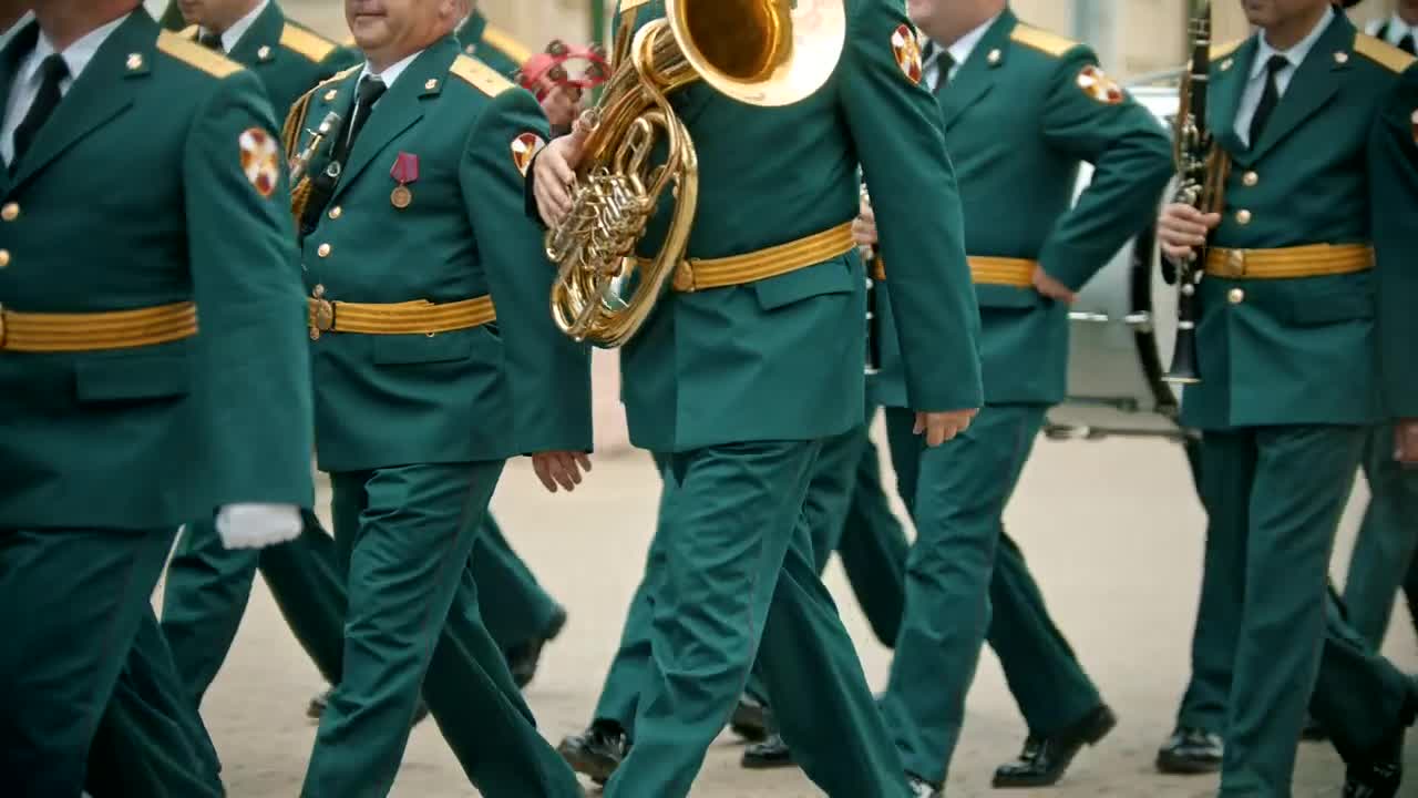 Download Stock Video Marching Band On The Stree Animated Wallpaper