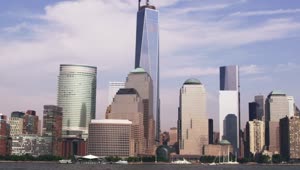 Download Stock Video Manhattan Buildings From The Wate Animated Wallpaper