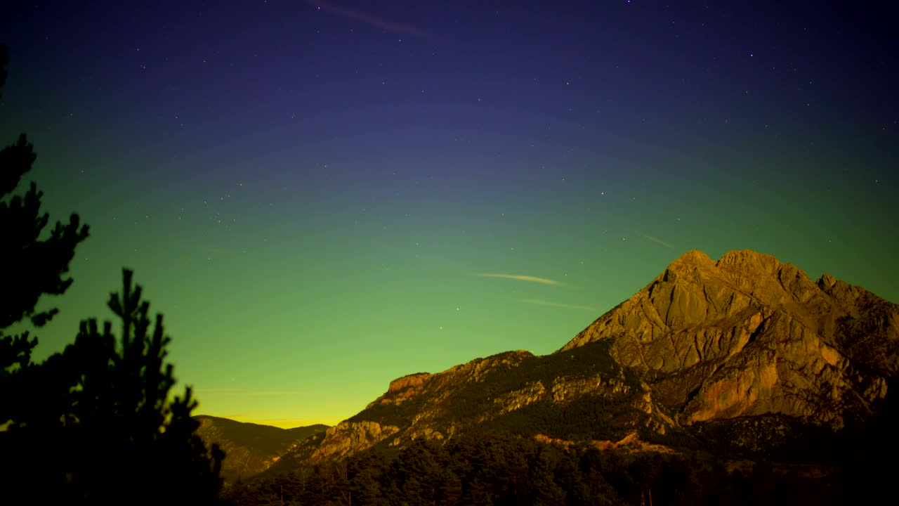 Download Stock Video Mountain During A Sunset And Stars In The Sky Live Wallpaper