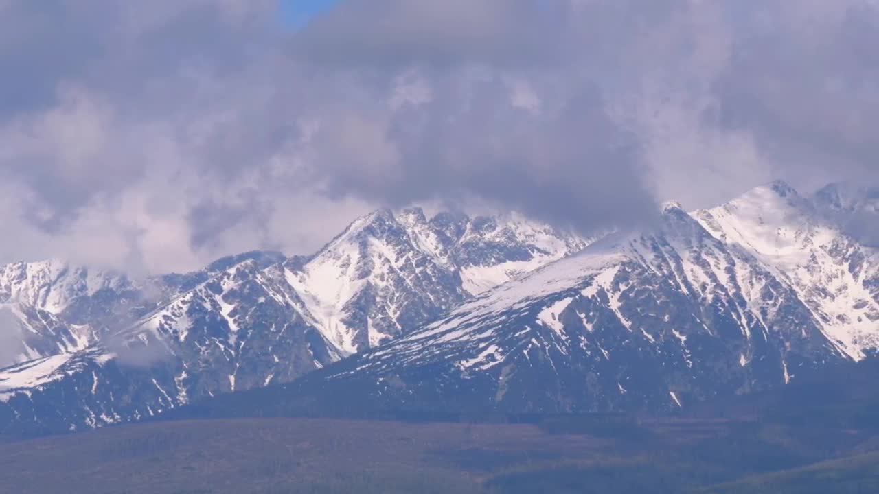 Download Stock Video Mountain Peaks Covered In Snow Live Wallpaper