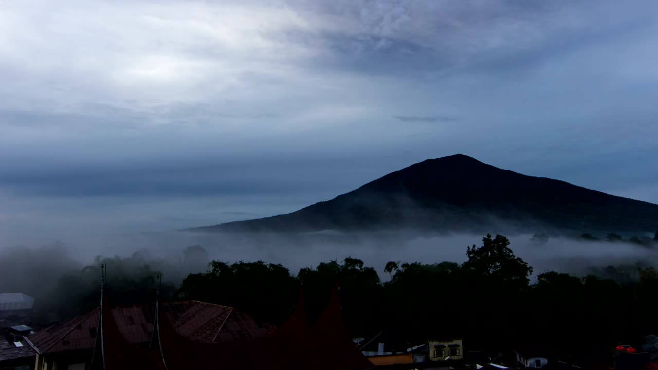 Download Stock Video Mountain Village Covered In Mist Live Wallpaper