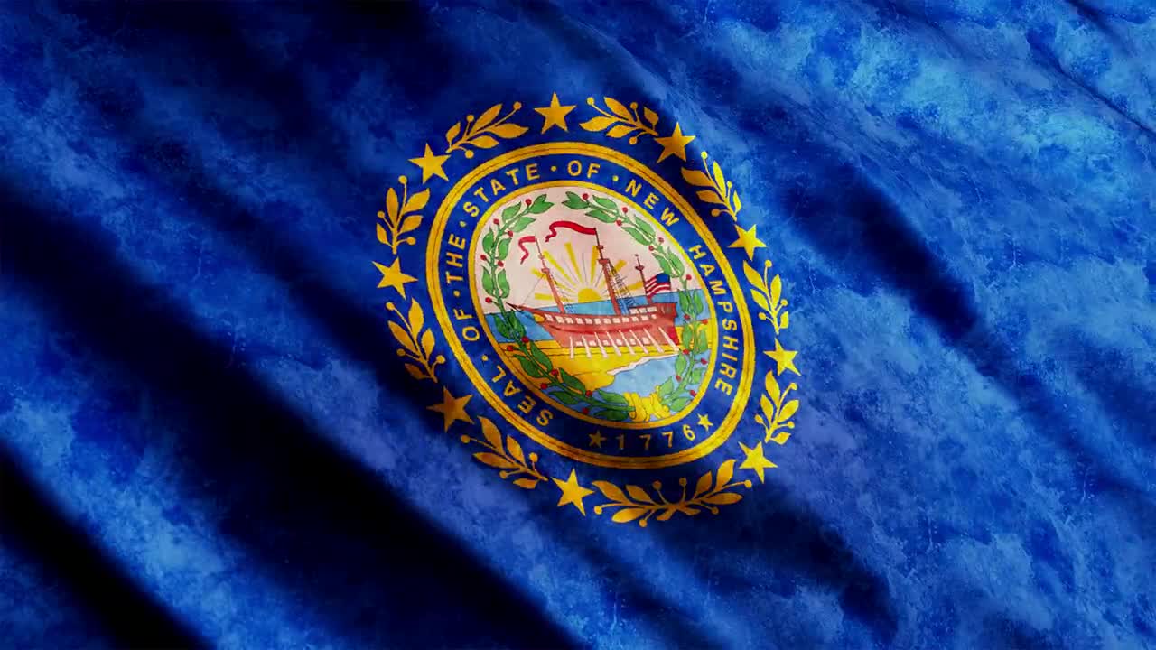 Download Stock Video New Hampshire Flag Waving Close Up Live Wallpaper