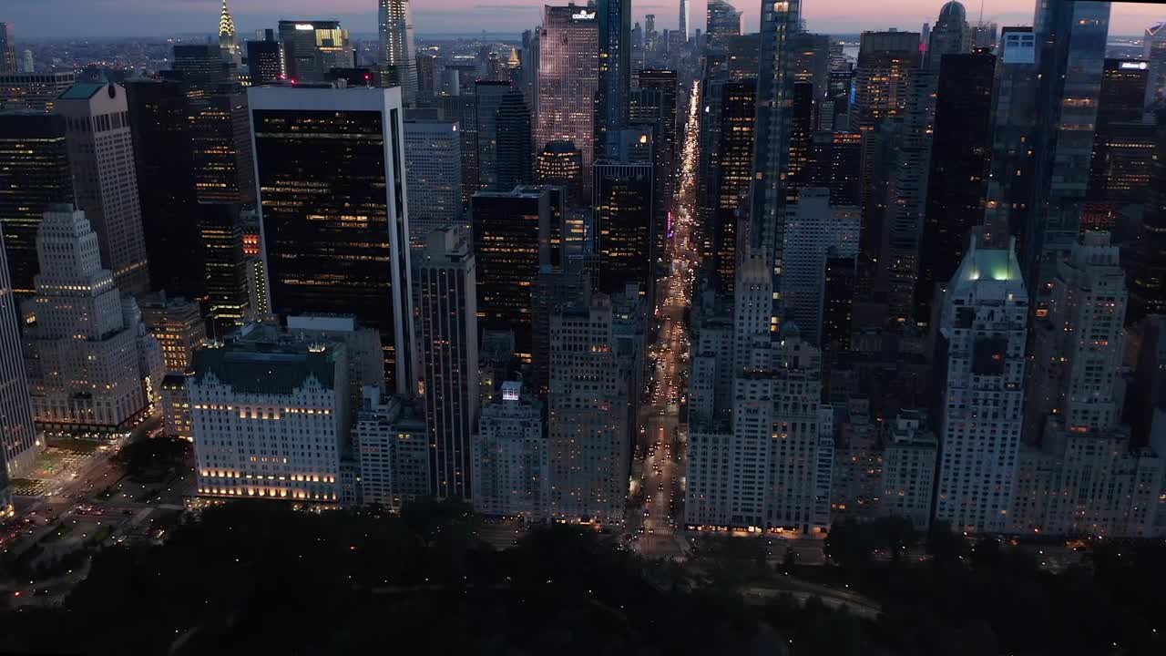 Download Stock Video New York At Night Aerial Shot Live Wallpaper