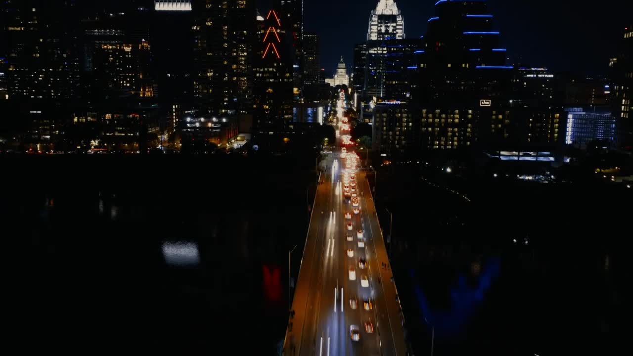 Download Stock Video Night Movement Of A City From Above Live Wallpaper