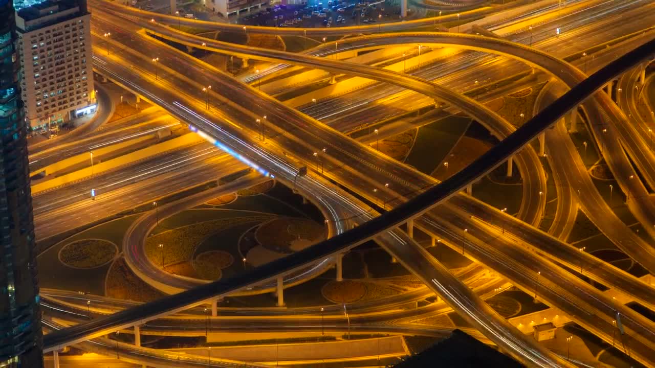 Download Stock Video Night Traffic Highwat Junction Live Wallpaper