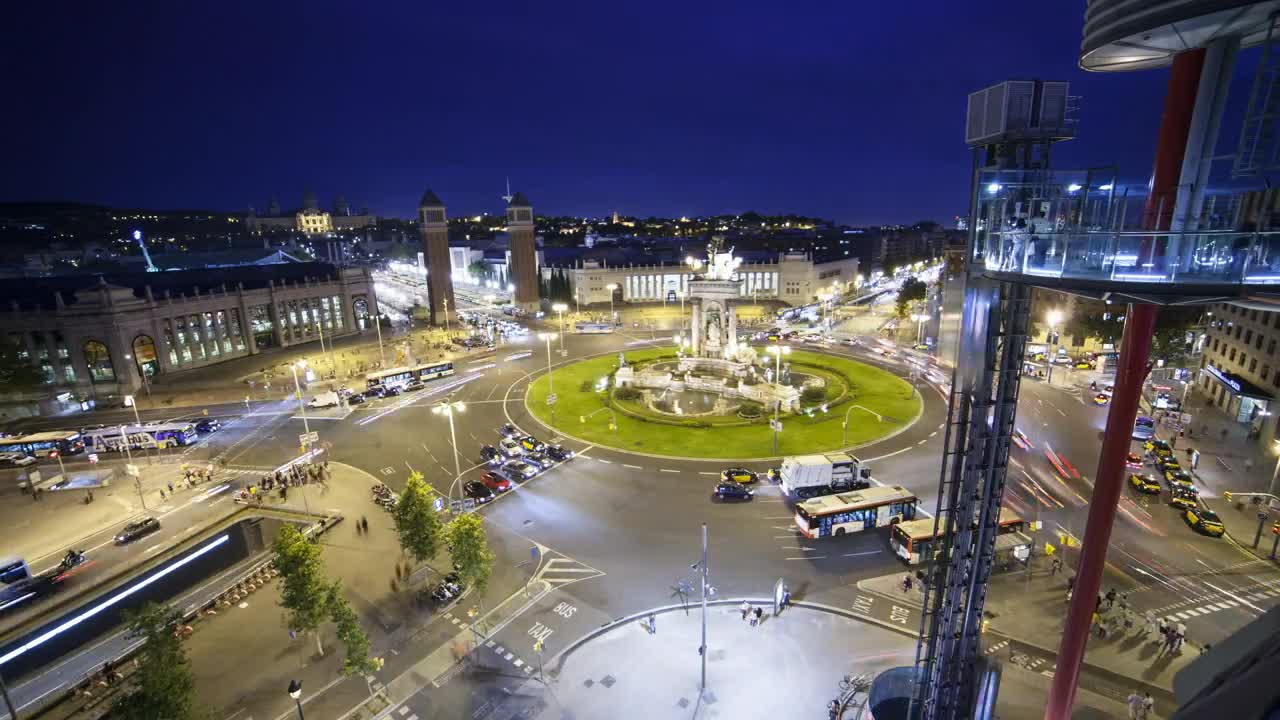 Download Stock Video Night Traffic On A Roundabout Hyper Lapse Live Wallpaper