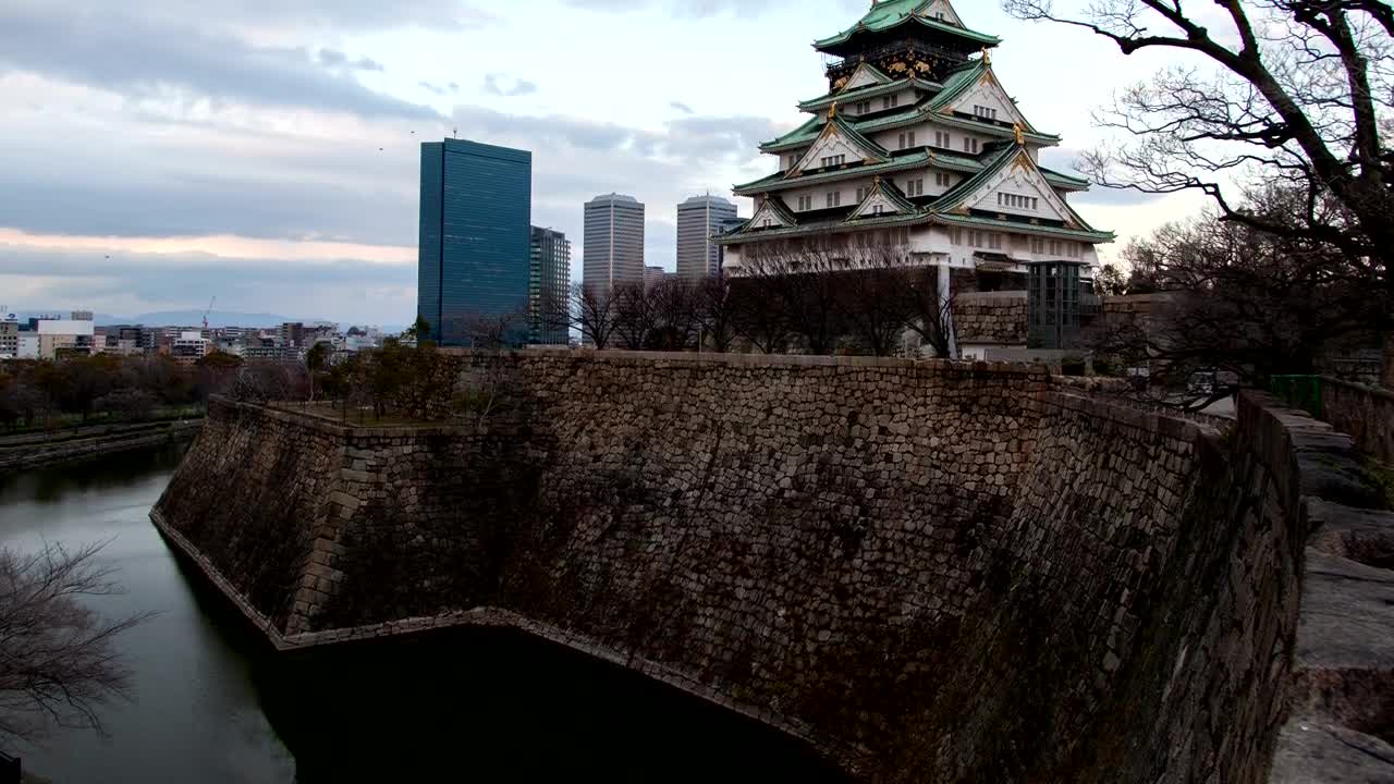 Download Stock Video Osaka Historic Castle Time Lapse Live Wallpaper