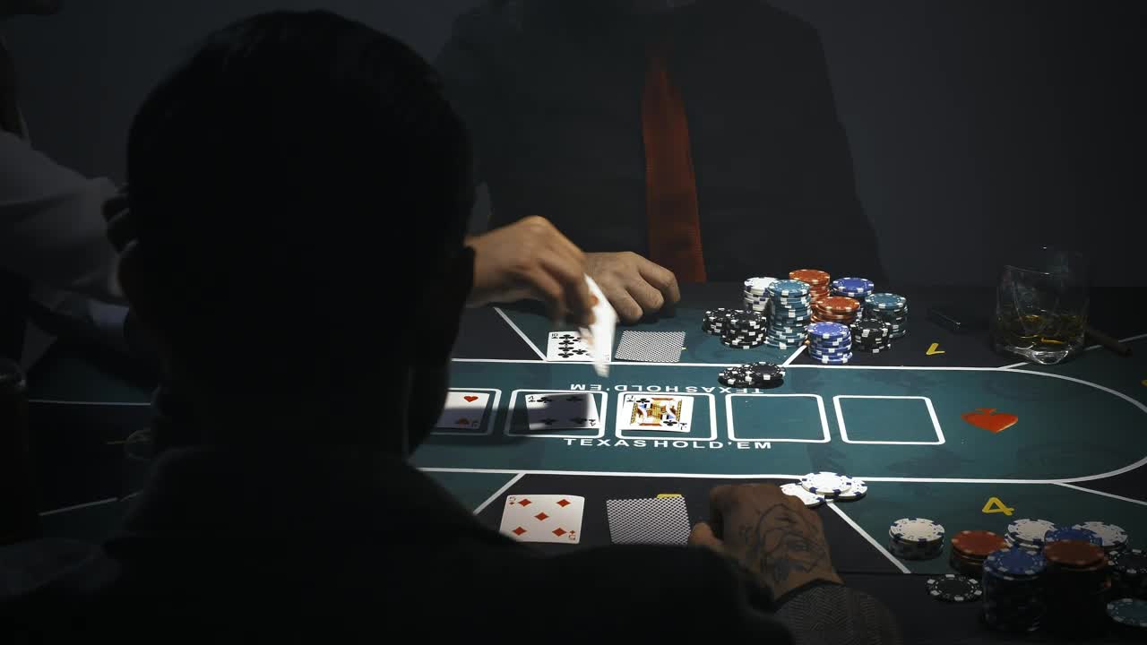 Download Stock Video Over Shoulder Shot Of A Poker Game Live Wallpaper