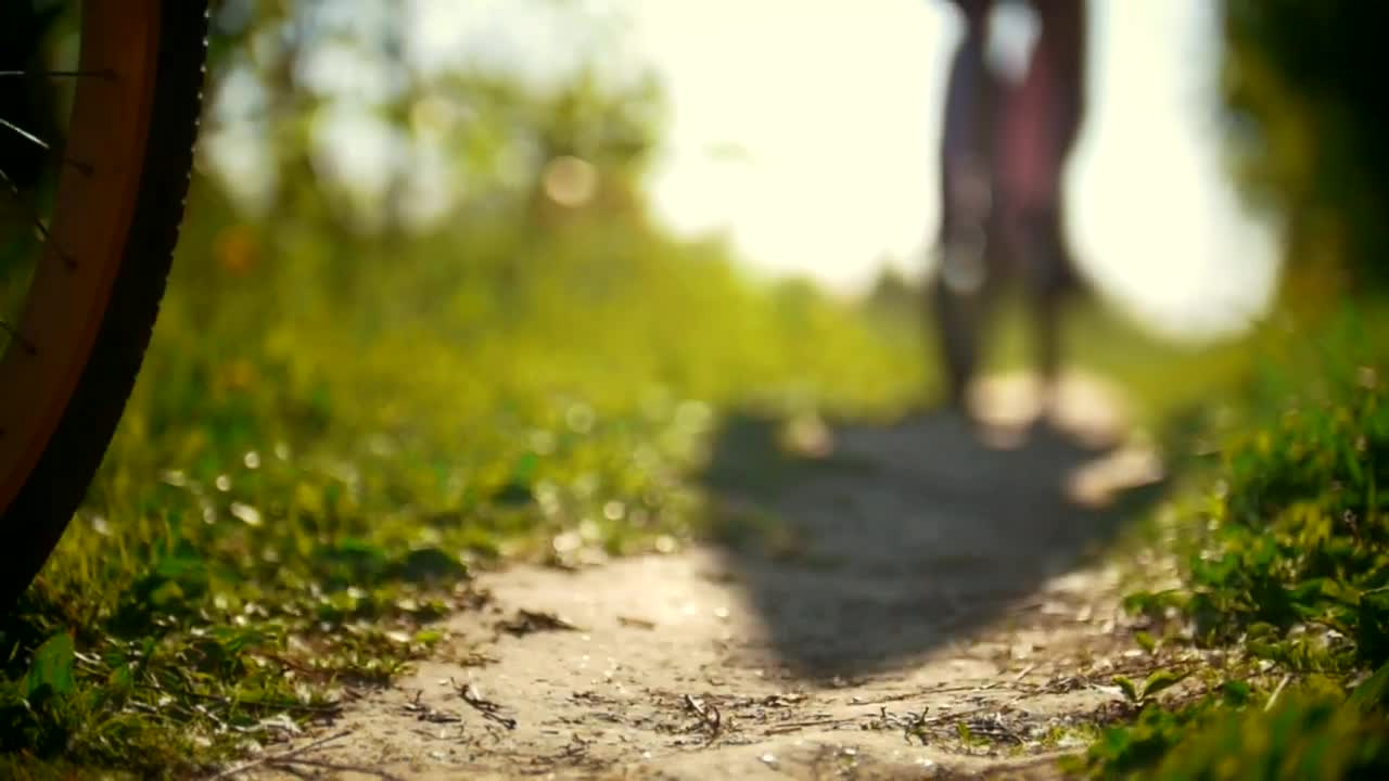 Download Stock Video Pair Of Female Cyclist Riding In Nature Live Wallpaper