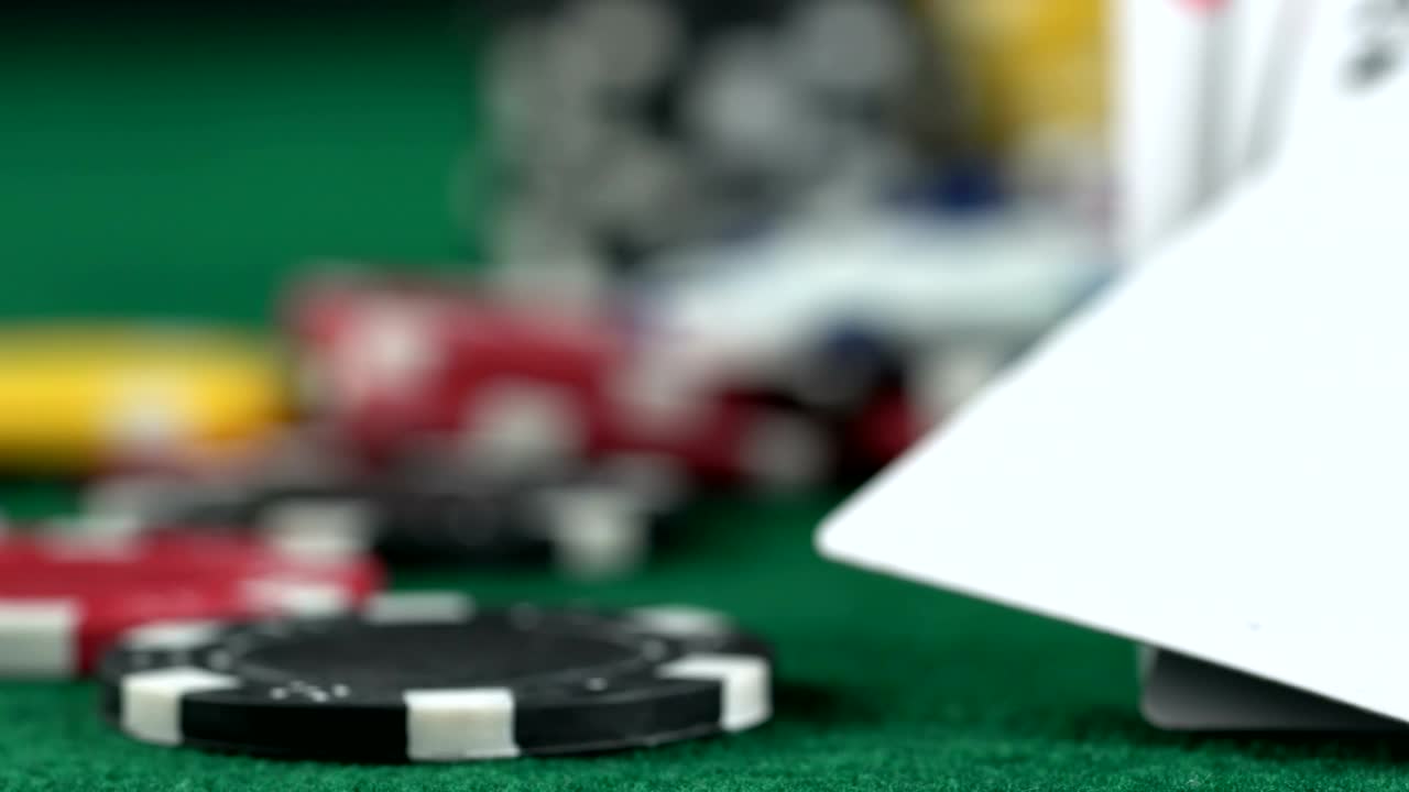 Download Stock Video Panning Shot Of A Casino Board With Dice And Poker Live Wallpaper