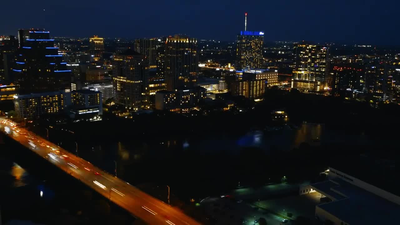 Download Stock Video Panorama Of A Big City At Night From Above Live Wallpaper