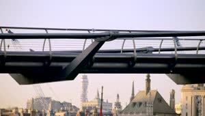 Download Stock Video Pedestrian Bridge In London Live Wallpaper