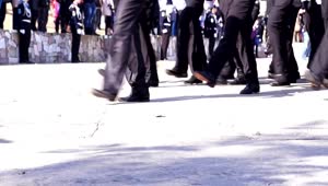 Download Stock Video People Feet Marching In A Parade Live Wallpaper