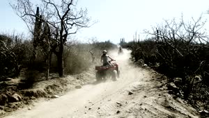 Download Stock Video People Using All Terrain Vehicle On A Rugged Road Live Wallpaper