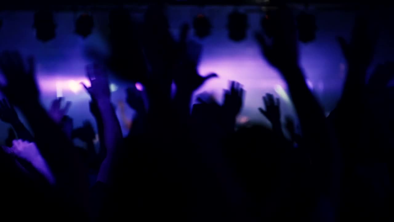 Download Stock Video People Waving Hands At The Concert Live Wallpaper