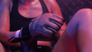 Download Video Stock Person Putting On Gloves For Mixed Martial Arts Live Wallpaper Free