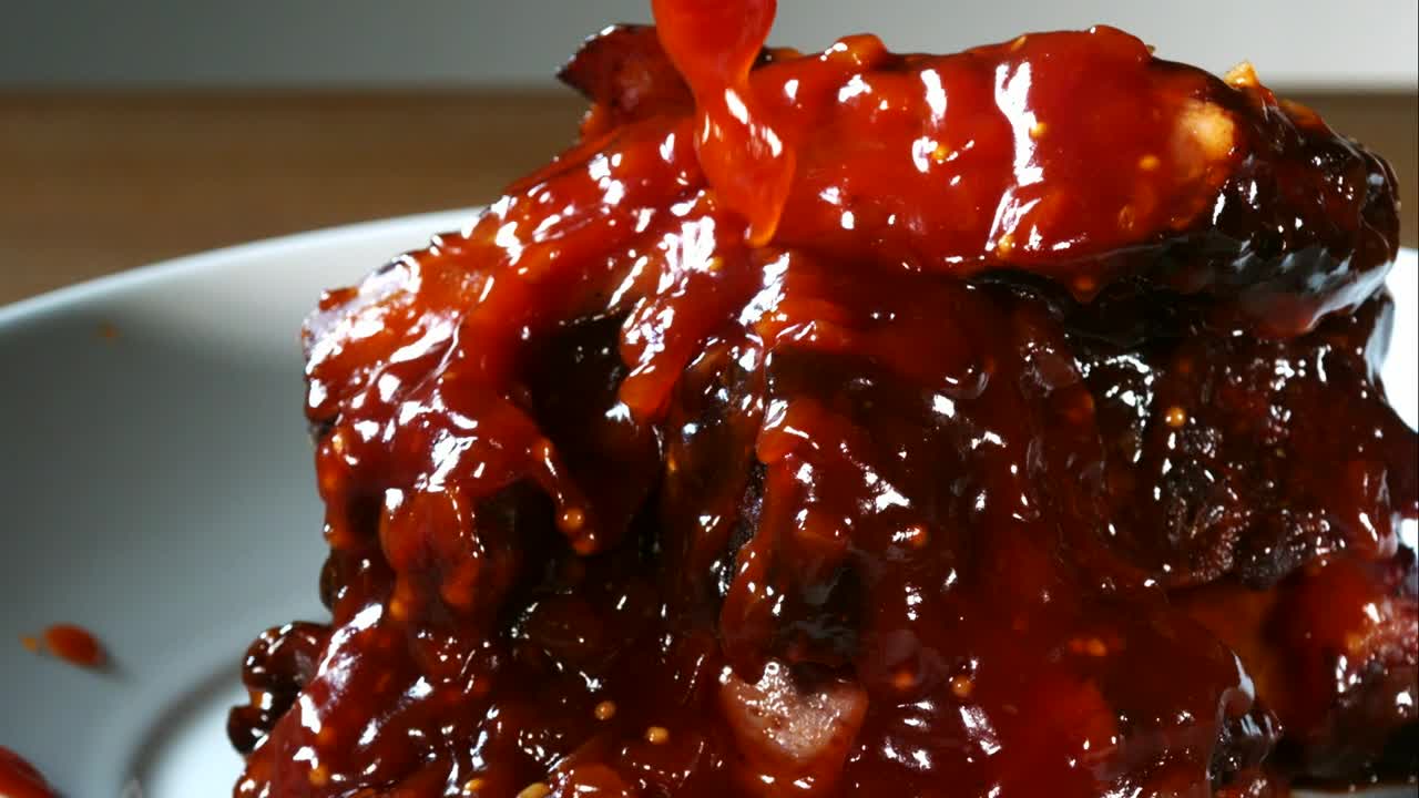 Download Video Stock Pouring Barbecue Sauce In Slow Motion Live Wallpaper Free