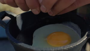 Download Video Stock Preparing Eggs At A Campsite Live Wallpaper Free