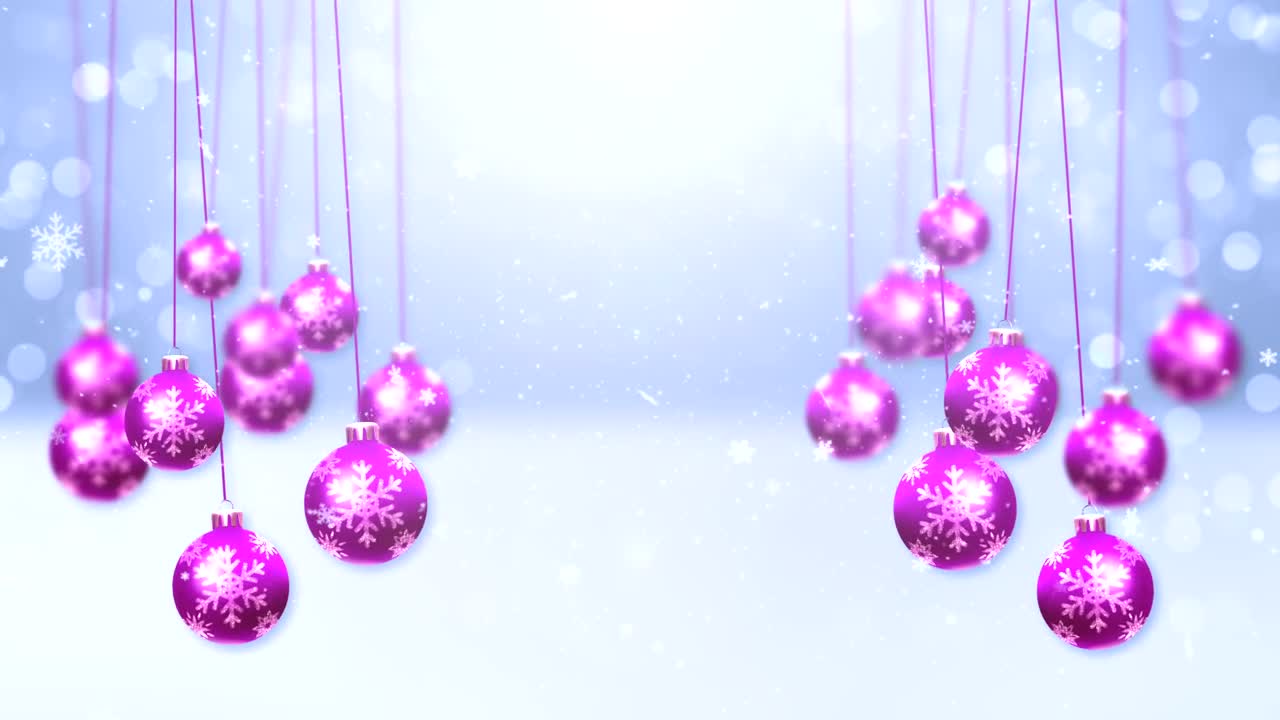 Download Video Stock Purple Spheres In The Snow Live Wallpaper Free