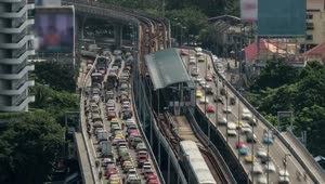 Download Video Stock Rail And Road Traffic Together Live Wallpaper Free