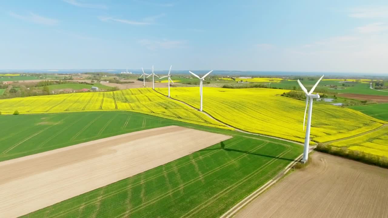 Download Free Stock Video Renewable Energy Farm In The Countryside Drone Shot Live Wallpaper