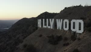 Download Free Stock Video Revealing The City Of La From The Hollywood Sign Live Wallpaper