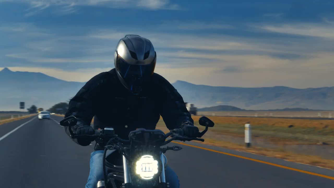 Download Free Stock Video Riding A Motorbike Fast On A Highway Live Wallpaper