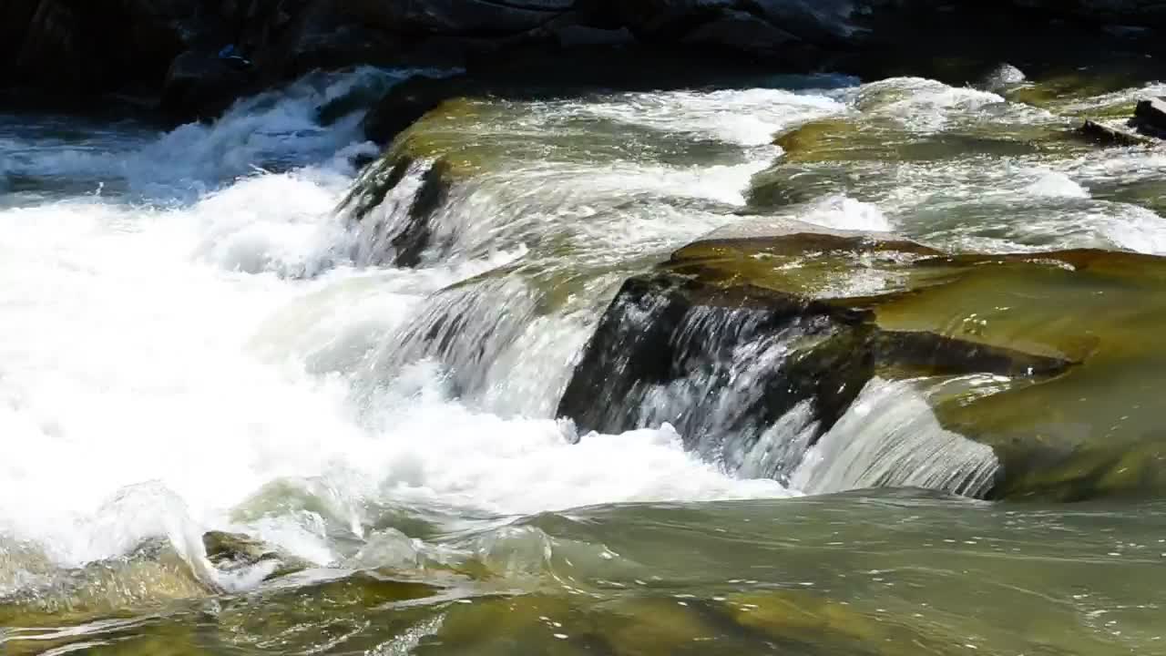 Download Free Stock Video River Flowing Over Large Rocks  LargeLive Wallpaper