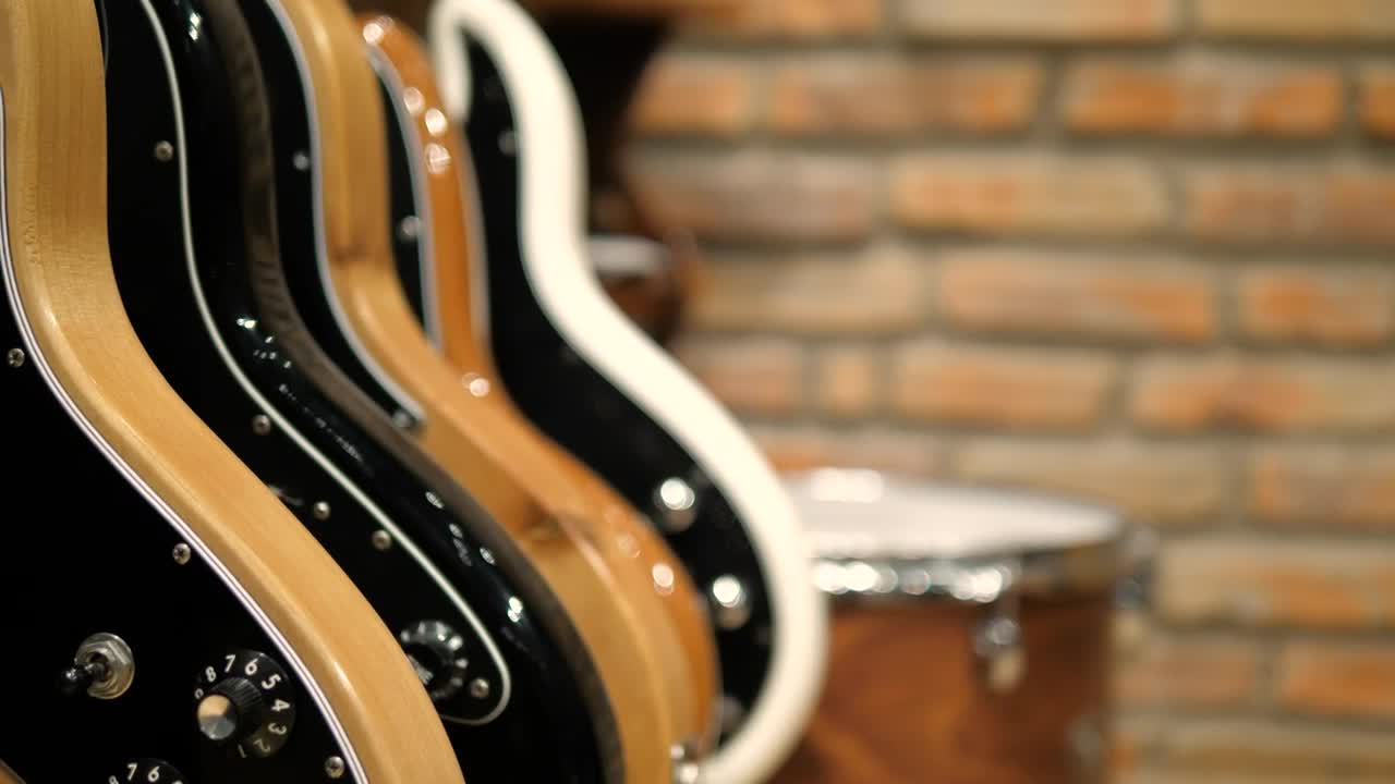 Download Free Stock Video Row Of Guitars Live Wallpaper