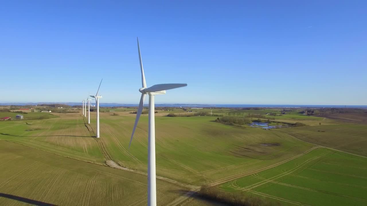 Download Free Stock Video Row Of Wind Turbines Live Wallpaper