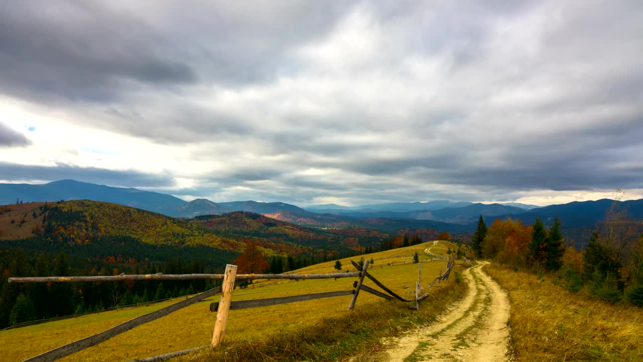 Download Free Stock Video Rural Road In The Mountain At Autumn Live Wallpaper