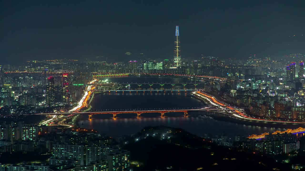 Download Free Stock Video Seoul City Time Lapse At Night Live Wallpaper