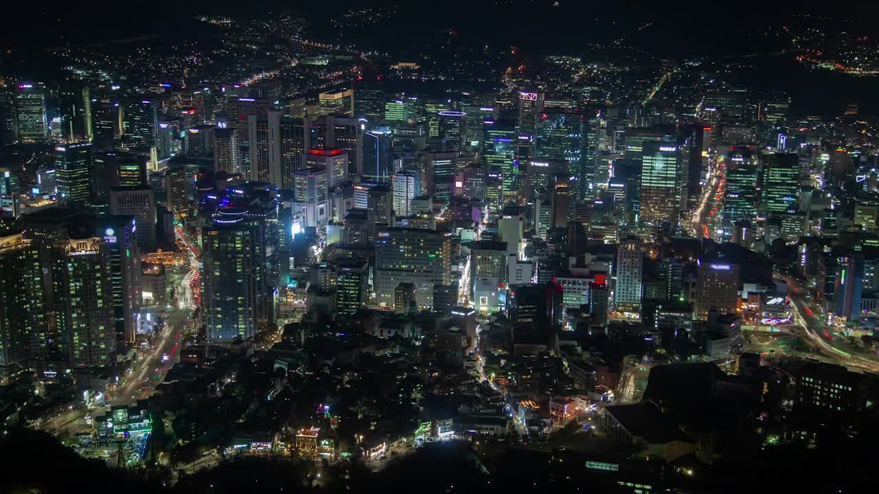 Download Free Stock Video Seoul Cityscape At Night Live Wallpaper