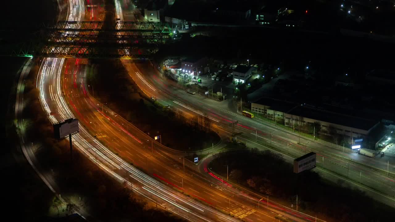 Download Free Stock Video Seoul Road With Fast Traffic At Night Live Wallpaper