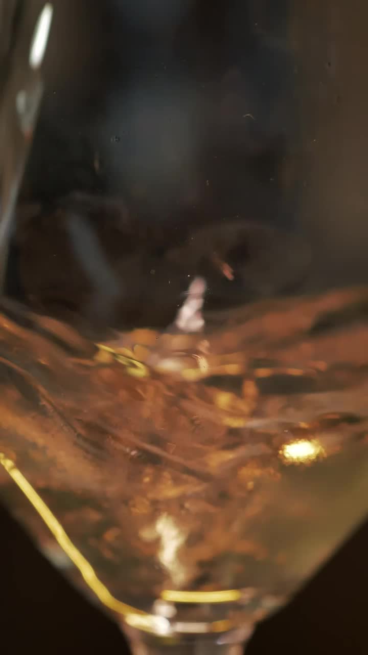 Download Free Stock Video Serving Champagne In A Glass In A Very Close Shot Live Wallpaper