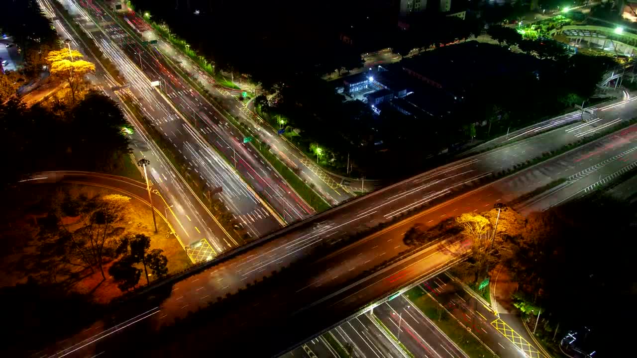 Download Free Stock Video Shenzhen Highway Junction With Fast Traffic Live Wallpaper