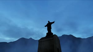 Download Free Stock Video Silhouette Of The Jesus Statue Live Wallpaper