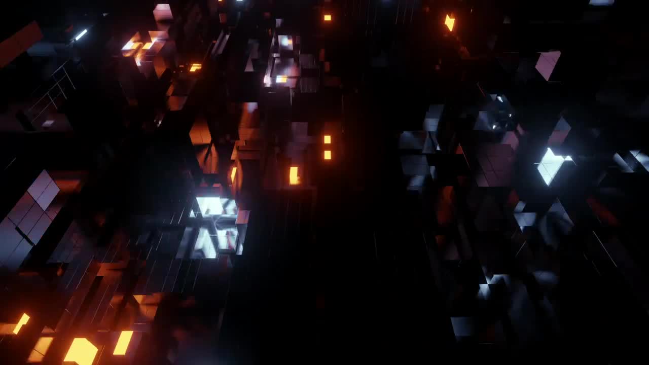 Download Free Stock Video Simulator Of A Cyberpunk World Of Cubes In The Form Live Wallpaper