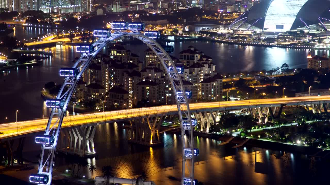 Download Free Stock Video Singapore Cityscape At Night Live Wallpaper