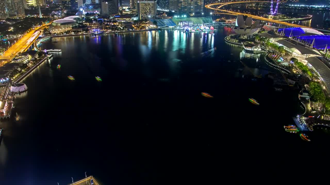 Download Free Stock Video Singapore Harbor Traffic At Night Live Wallpaper