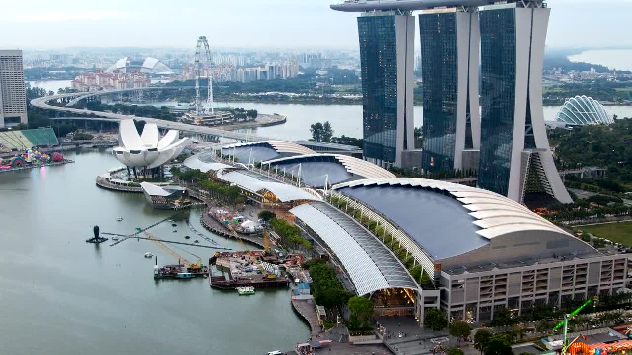 Download Free Stock Video Singapore Skyscraper And Port Time Lapse Live Wallpaper