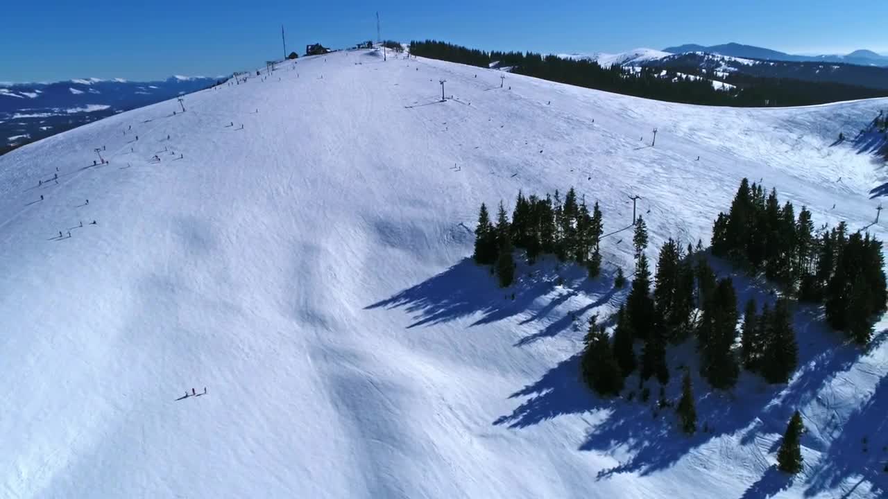 Download Free Video Stock Ski Resort On The Top Of A Mountain Live Wallpaper