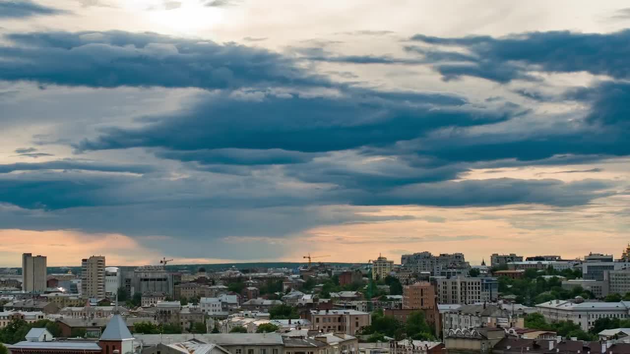 Download Free Video Stock Skyline Of A Big Town In A Cloudy Day Live Wallpaper